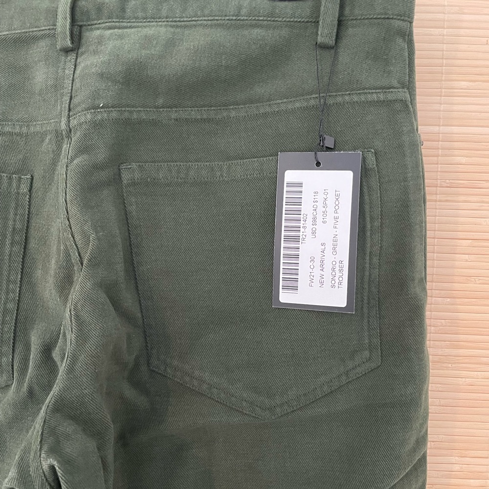 NWT Speir & Mackay Sondrio Green Five Pocket Trouser